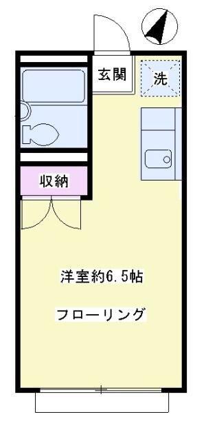ジョイ深沢(ワンルーム/1階)の間取り写真