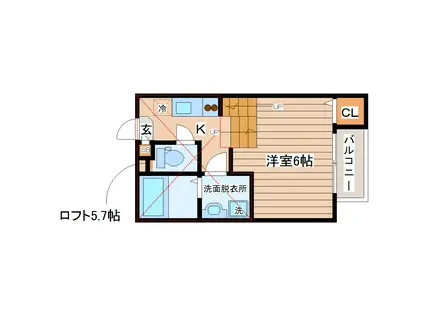 ルネッサンス広瀬通(1K/1階)の間取り写真