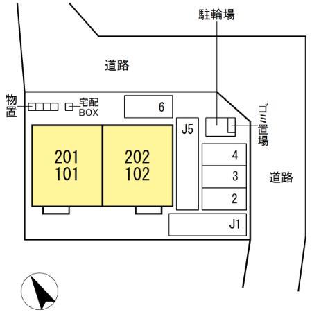 D-ROOM平野(2LDK/2階)の間取り写真