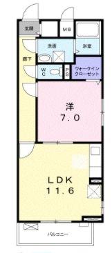 セントラル ヴィレッジII(1LDK/3階)の間取り写真