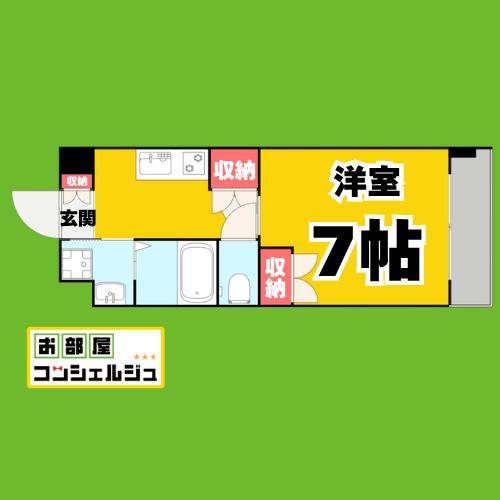 カーサ・トダ(1K/1階)の間取り写真