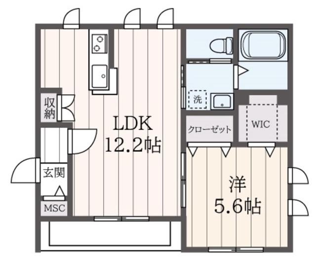 ラフィネ久我山(1LDK/2階)の間取り写真
