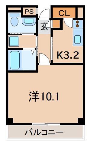 ロマンFBビル(1K/3階)の間取り写真