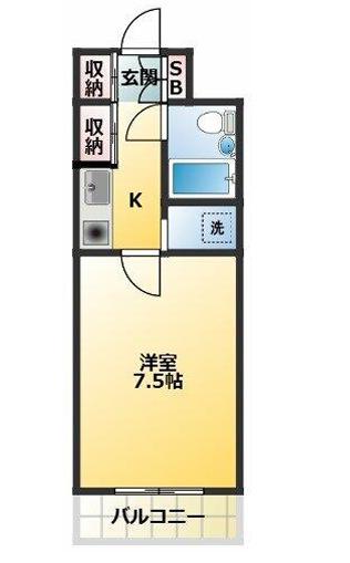 ガーデンハウス東円寺(1K/3階)の間取り写真
