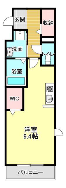 JOY HOME(1K/1階)の間取り写真