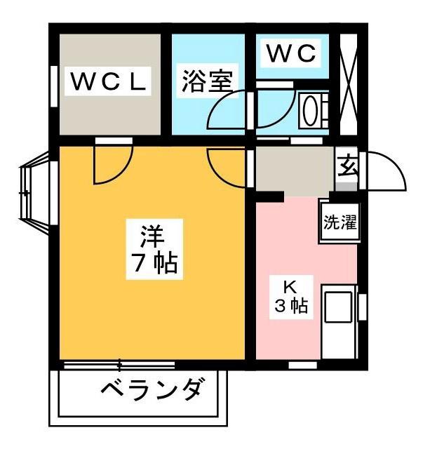 サンジミニャーノ(1K/1階)の間取り写真