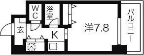 AXIS桜通内山(1K/3階)の間取り写真