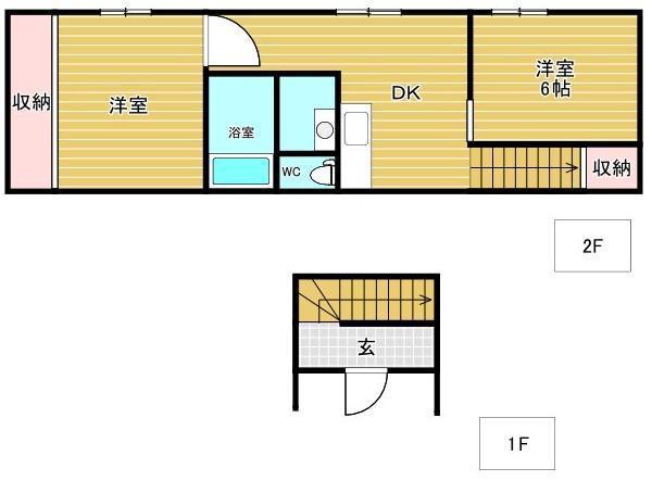 リアライズ玉出(2DK/2階)の間取り写真