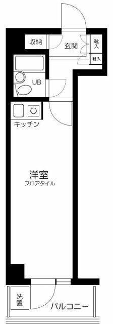 NICアーバンハイム白楽(ワンルーム/6階)の間取り写真