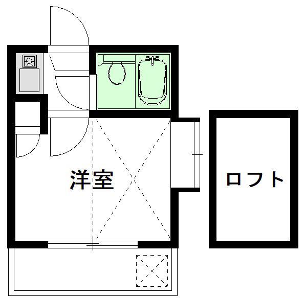 ドミシール吉祥寺B(ワンルーム/2階)の間取り写真