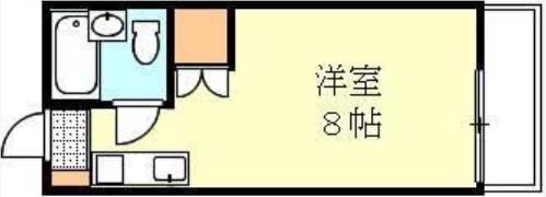 ドルフ3(ワンルーム/3階)の間取り写真