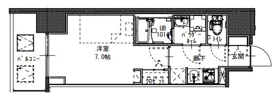 S-RESIDENCE堺筋本町DEUX(1K/10階)の間取り写真
