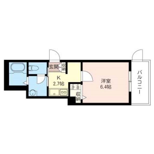 クラージュ(1K/1階)の間取り写真