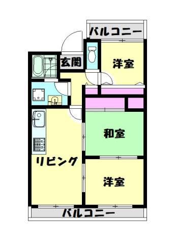 ルミエールイズミ(3LDK/1階)の間取り写真