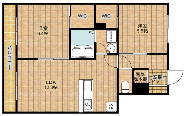 プレミール(2LDK/1階)の間取り写真