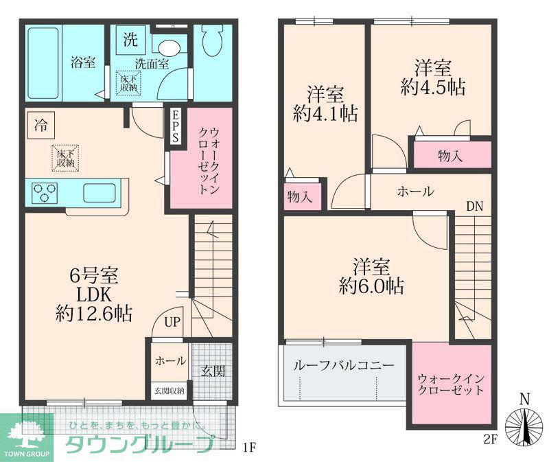 カーサポポラーレ(3LDK/1階)の間取り写真