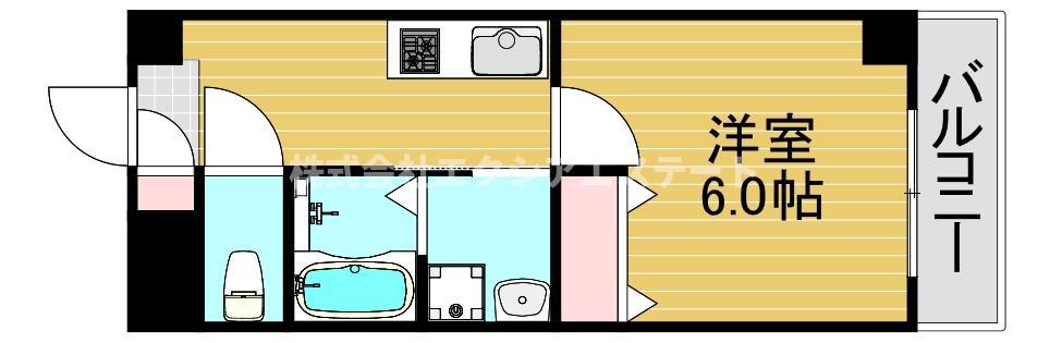 FAPART吉野(1K/4階)の間取り写真
