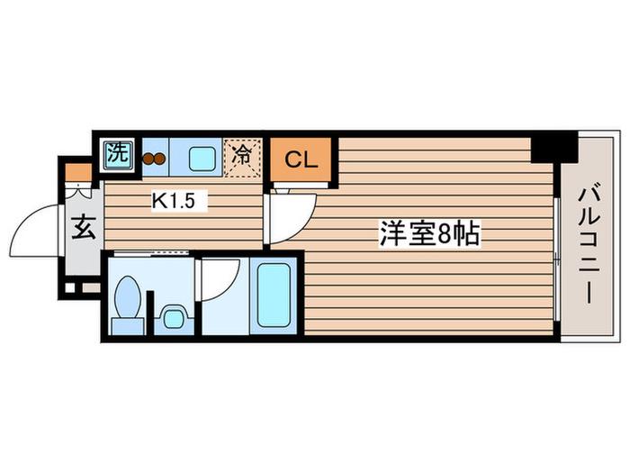 レジディア高岳(1K/5階)の間取り写真