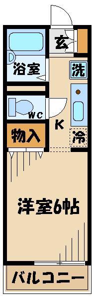 アネルバハイツ(1K/2階)の間取り写真