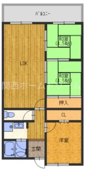 レジデンス(3LDK/4階)の間取り写真
