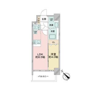アステリ鶴舞エーナ(1LDK/5階)の間取り写真