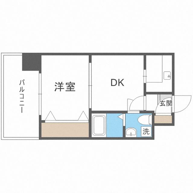 エステートモア平尾センティモ(2K/10階)の間取り写真