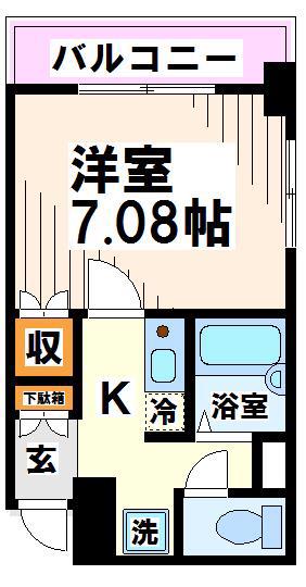 リトルアージュ(1K/4階)の間取り写真