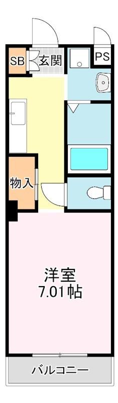 I.O.Rビル(1K/3階)の間取り写真