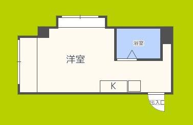 昭和グランドハイツ同心(ワンルーム/5階)の間取り写真