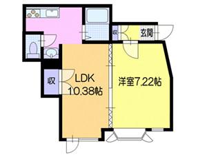 ラフェスタ(1LDK/2階)の間取り写真