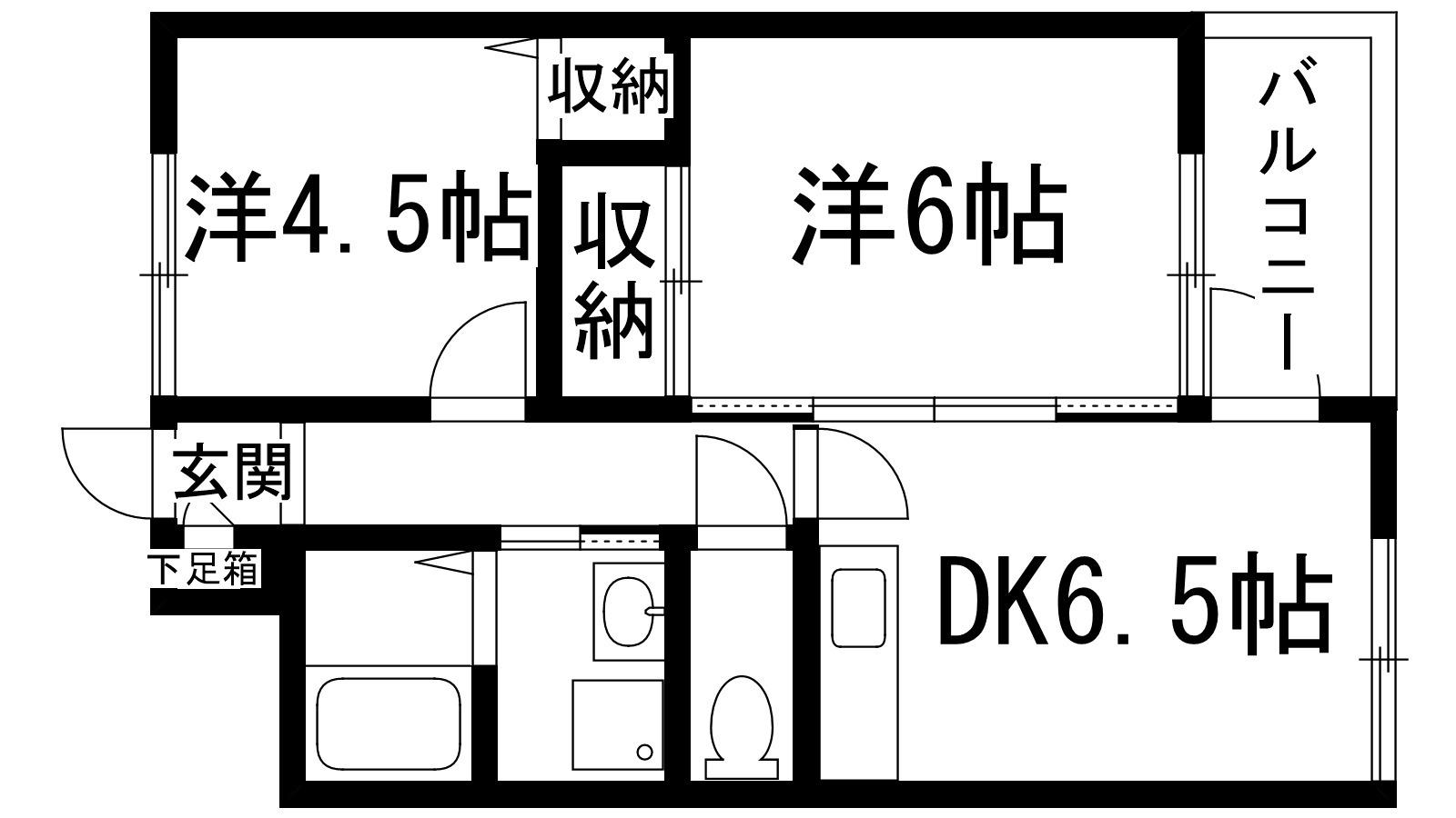 フェニス仁川(2DK/2階)の間取り写真