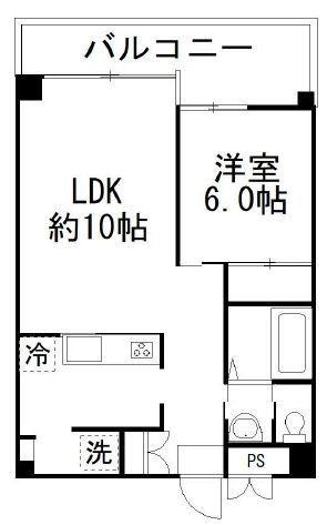 パークヒルズ.K(1K/3階)の間取り写真