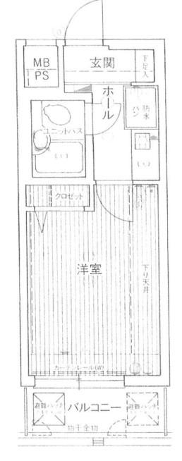 エスリード塚本第2(1K/8階)の間取り写真