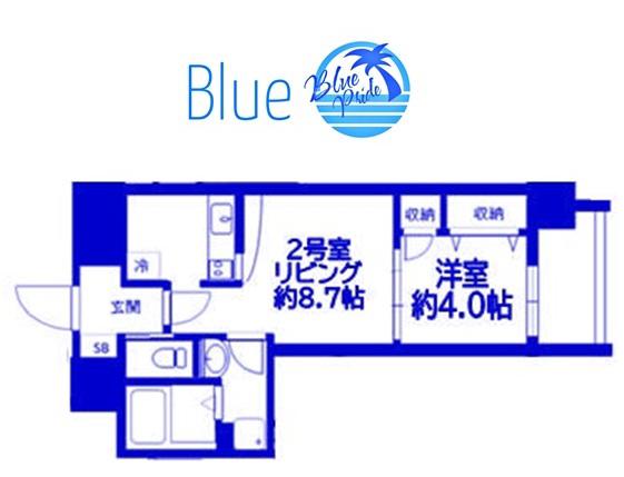 エフォートレス鶴見(1LDK/1階)の間取り写真