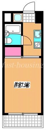 EIGHT BIDG MITAKADAII(1K/2階)の間取り写真