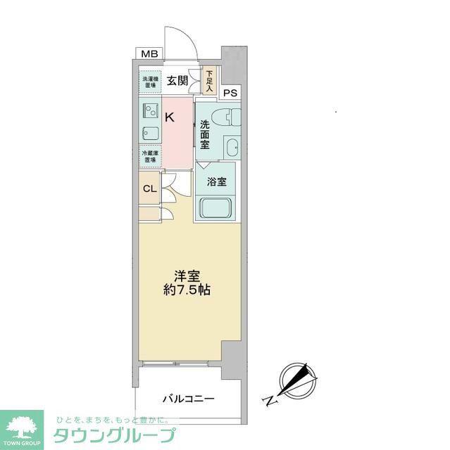 LA DOUCEURお花茶屋I(1K/6階)の間取り写真