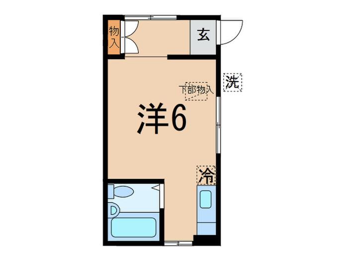 サンハイム馬込(ワンルーム/1階)の間取り写真