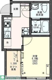 KEIAI RESIDENCE 八王子II(1K/2階)の間取り写真