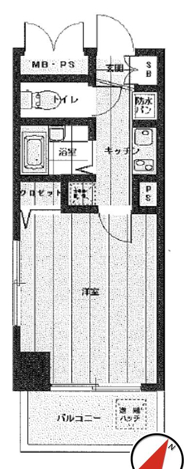 ヴェルト日本橋III(1K/11階)の間取り写真