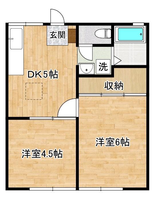 コーポSEKI(2DK/1階)の間取り写真