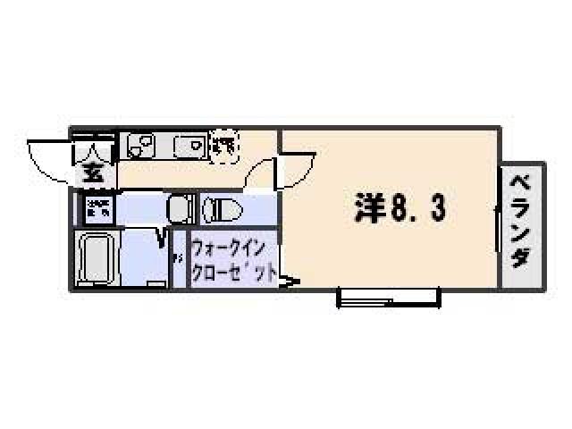 地下鉄東西線 東野駅(京都) 徒歩15分 2階建 築16年(1K/1階)の間取り写真