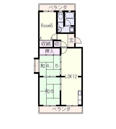 ブランドハウス近江八幡(3LDK/1階)の間取り写真