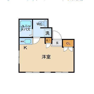 ダイヤモンドレジデンス雷門(ワンルーム/2階)の間取り写真