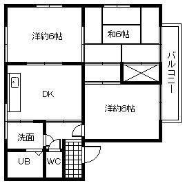 メイゾン・フォア(3DK/2階)の間取り写真