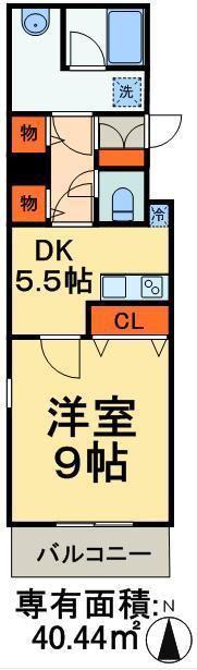 サンライズ・新町 大塚ビル(1DK/5階)の間取り写真
