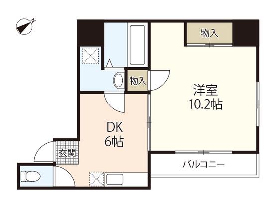 第22やたがいビル(1DK/4階)の間取り写真