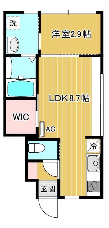 AVENIR(1LDK/1階)の間取り写真