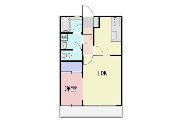 メゾンドール下石倉(1LDK/2階)の間取り写真