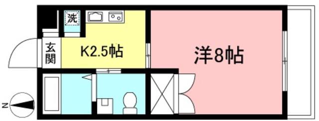 MAISON DE IZUMI(1K/2階)の間取り写真