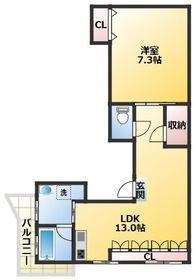 小石川ヒルズ(1LDK/1階)の間取り写真